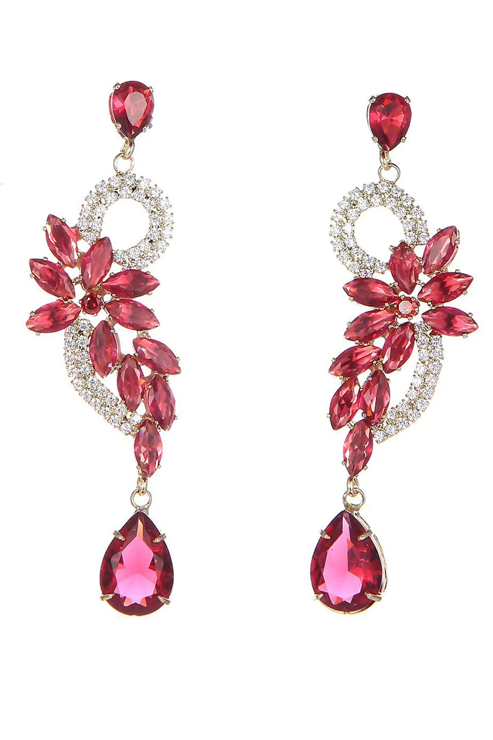 Green Rhinestone Beaded Prom Earrings sold by KissProm product image thumbnail 4