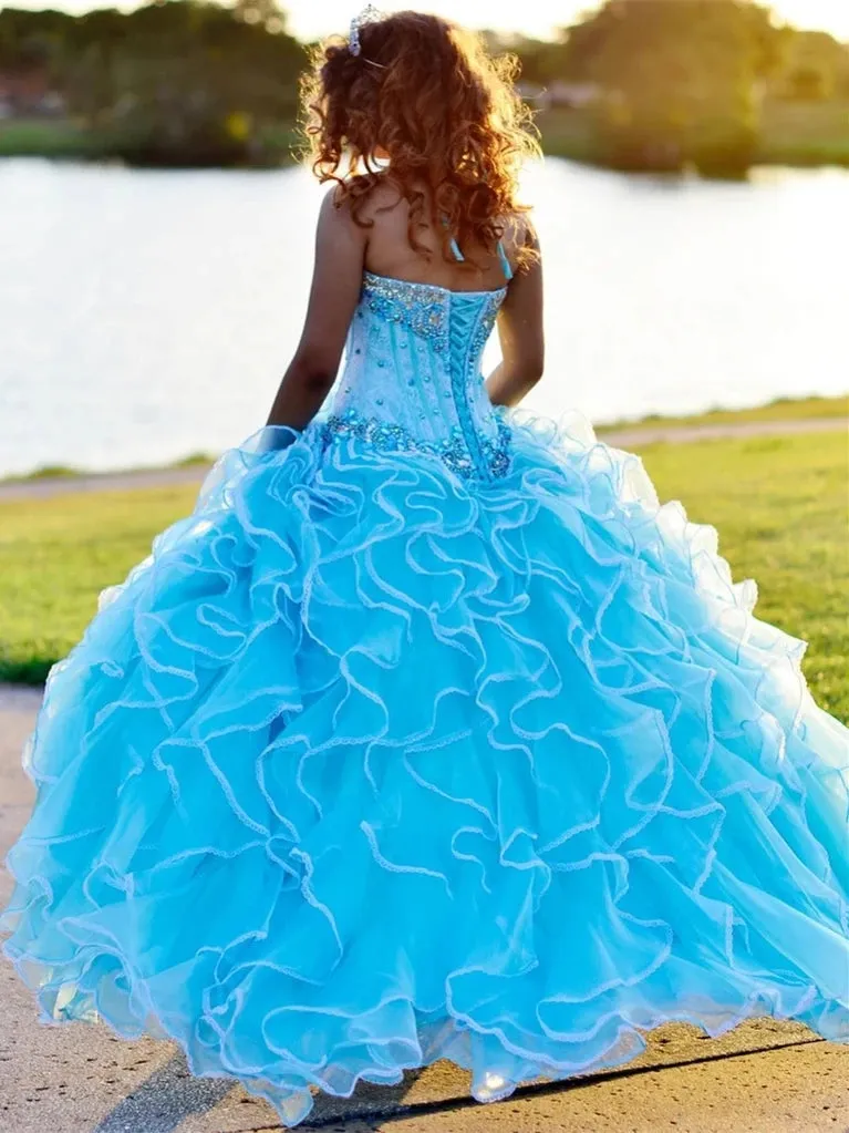 Halter Tulle Ball Gown Quinceanera Dresses With Rhinestones sold by KissProm product image thumbnail 2