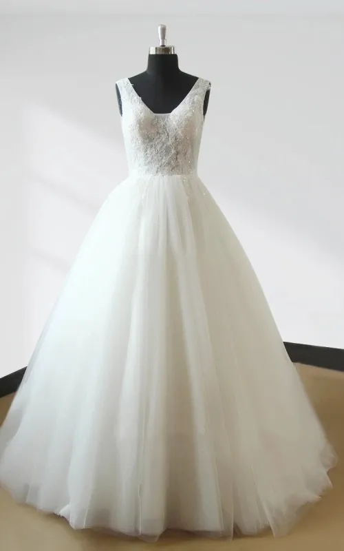 Ball Gown Tulle Lace Wedding Dress With Beading sold by KissProm