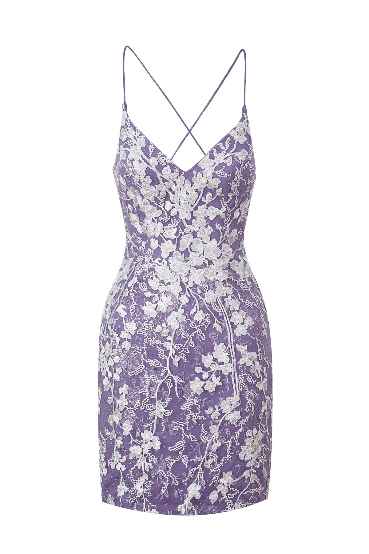 Savannah | Sheath Short Spaghetti Straps Lace Homecoming Dress sold by KissProm