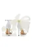 Asymmetric Bow-Embellished Satin High Heel Sandals sold by KissProm