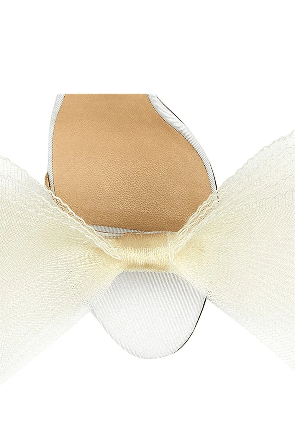 Asymmetric Bow-Embellished Satin High Heel Sandals sold by KissProm product image thumbnail 2