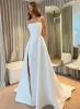 Ball-Gown Strapless Sleeveless Sweep Train Satin Wedding Dresses With Split Front sold by KissProm