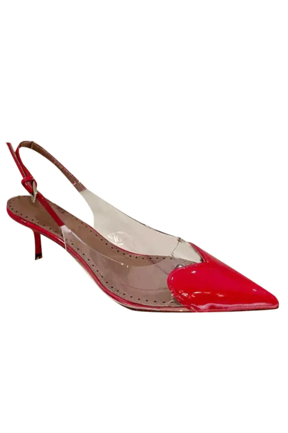 Yellow Stiletto Heel Mid Heel Sandals sold by KissProm product image thumbnail 5