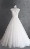 Ball Gown Cap Sleeve Lace Satin Dress With Beading Appliques Illusion sold by KissProm