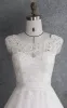 Ball Gown Cap Sleeve Lace Satin Dress With Beading Appliques Illusion sold by KissProm