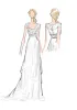 V-neck Ruffles Tiered Skirt A-line Lace Organza Wedding Dress with Cap Sleeves sold by KissProm
