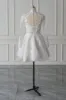 Marilla | Short White A-Line Illusion Neck Long Sleeves Lace Wedding Dresses sold by KissProm