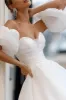 A Line Sweetheart White Hall Casual Wedding Dress Simple Bridal Gowns sold by KissProm