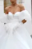 A Line Sweetheart White Hall Casual Wedding Dress Simple Bridal Gowns sold by KissProm