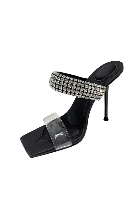 Square Toe Stiletto High Heels with Beading sold by KissProm