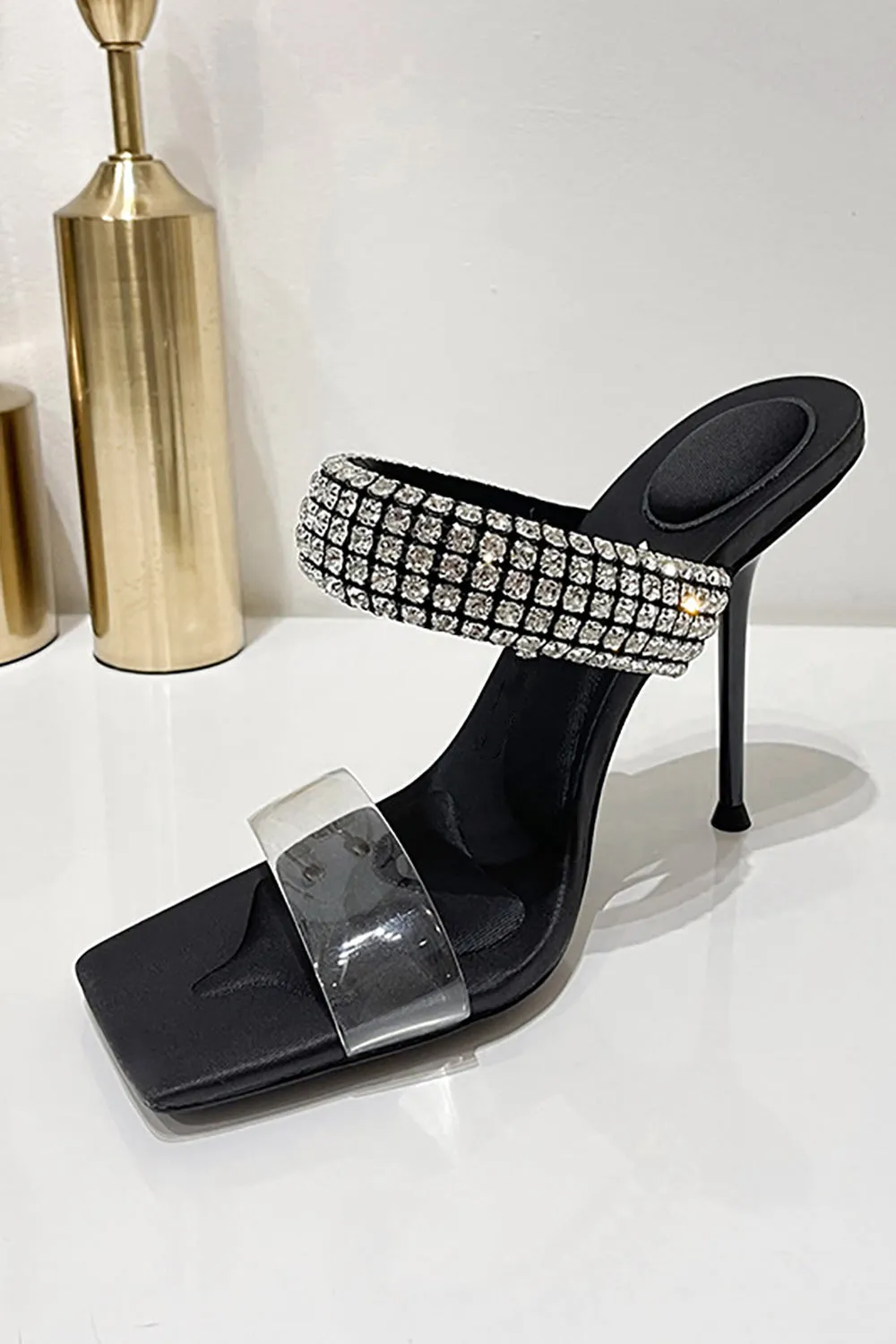 Square Toe Stiletto High Heels with Beading sold by KissProm product image thumbnail 3