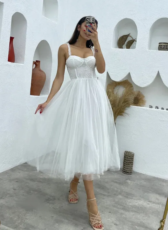 A-Line Sweetheart symmetrical Satin Wedding Dresses With Cascading Ruffles sold by KissProm