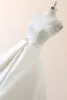 White Satin Cap Sleeve Lace-Up Wedding Dress With Pearls sold by KissProm