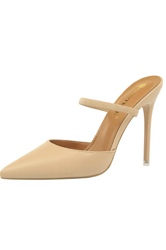 Apricot Stiletto Pointy Heels sold by KissProm