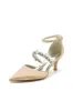 Crystal Strap Satin Middle Heels sold by KissProm
