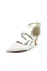 Crystal Strap Satin Middle Heels sold by KissProm