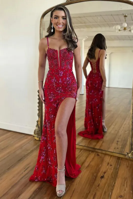 Alexia | Charming Mermaid Straps Prom Dresses with Beading sold by KissProm