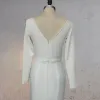 Mermaid Scoop Neck V Back Satin Wedding Dress sold by KissProm