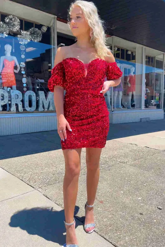 Verity |Bodycon Sweetheart Sequins Homecoming Dress sold by KissProm