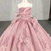 Romantic Pink beading Quinceanera Dress Sequined Sleeveless with Bowknot sold by KissProm
