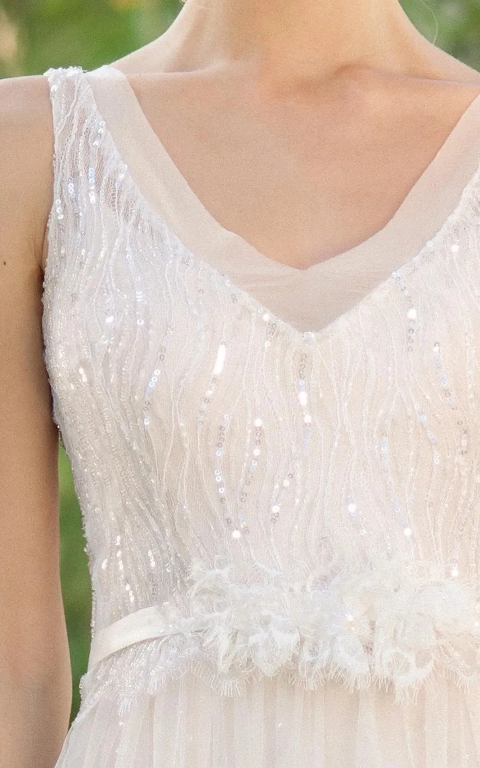 Chiffon Tulle Lace Weddig Dress With Beading Sequins sold by KissProm product image thumbnail 2