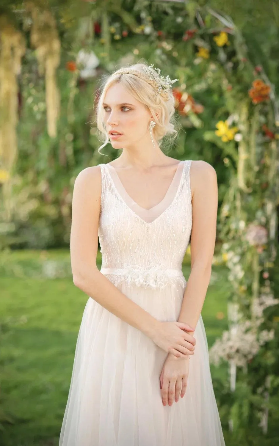 Chiffon Tulle Lace Weddig Dress With Beading Sequins sold by KissProm product image thumbnail 4