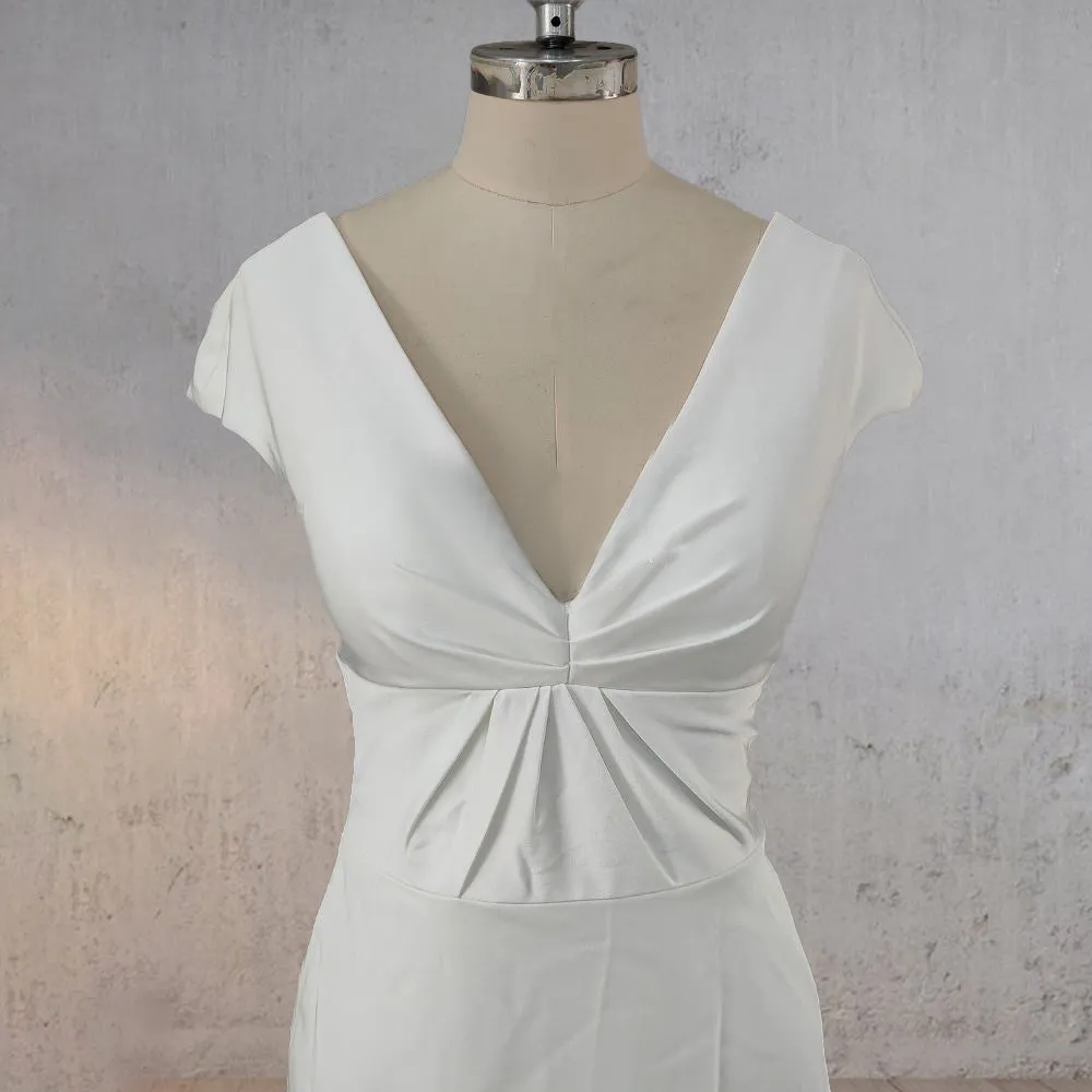 Mermaid Satin Sweep Train Wedding Dress With Train sold by KissProm product image thumbnail 4