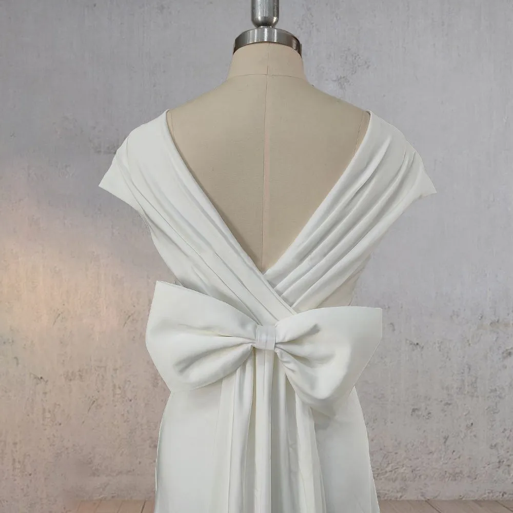 Mermaid Satin Sweep Train Wedding Dress With Train sold by KissProm product image thumbnail 5