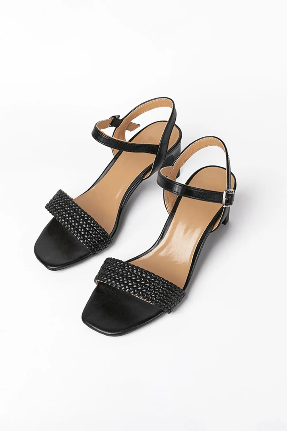 Outdoor Sandals Peep Toe Chunky Heel Fashion Shoes With Buckle Braided Strap sold by KissProm product image thumbnail 2