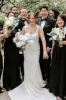 Mermaid Square Neck White Satin Wedding Dresses sold by KissProm