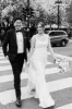 Mermaid Square Neck White Satin Wedding Dresses sold by KissProm