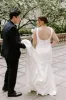 Mermaid Square Neck White Satin Wedding Dresses sold by KissProm