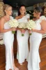 White One-Shoulder Flower Mermaid Long Bridesmaid Dress sold by KissProm