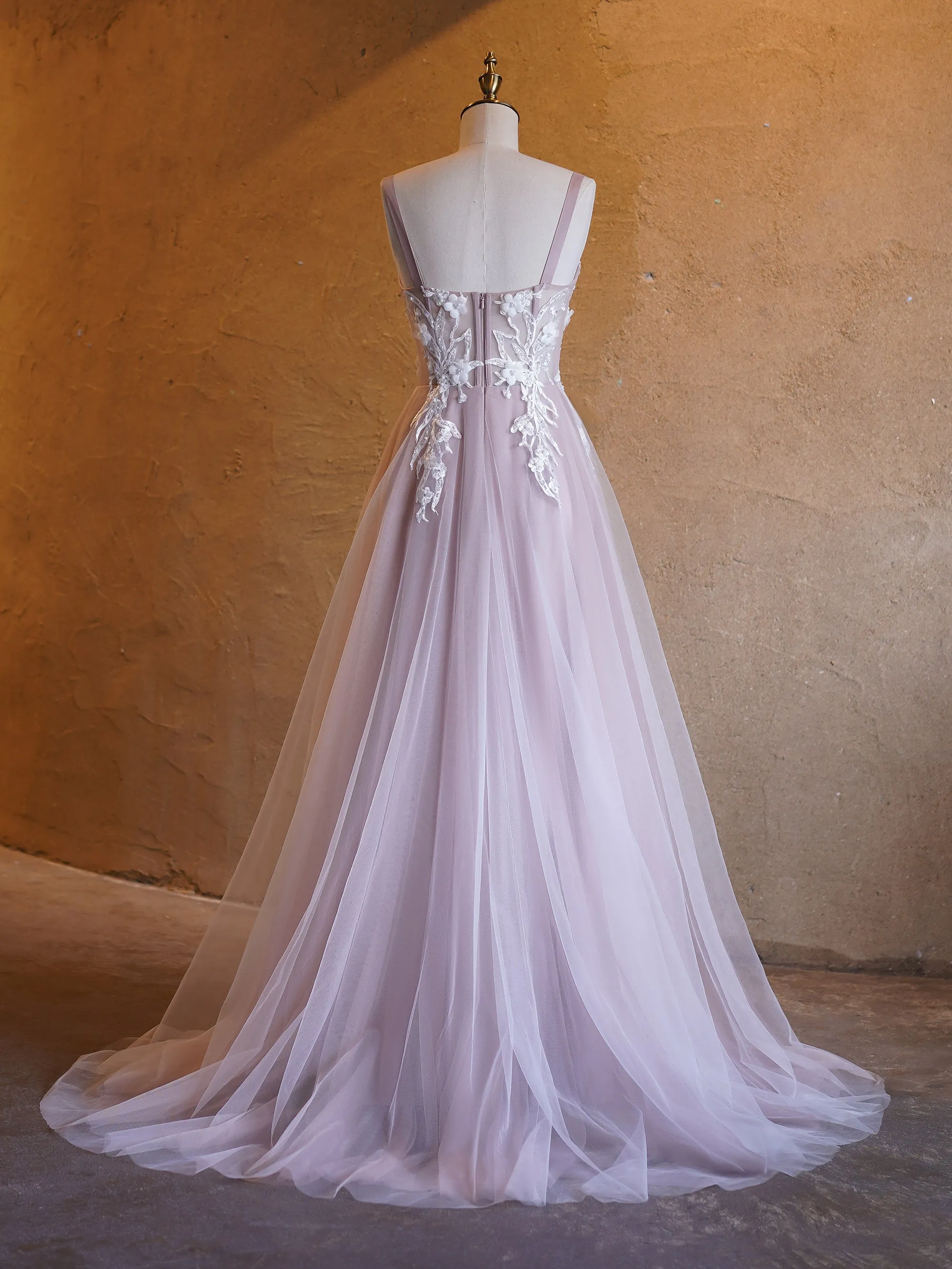 Felicity |Lavender A-line Sweetheart Neckline Tulle Sweep Train Prom Dress sold by KissProm product image thumbnail 2