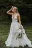 Marvelous V-neck A-Line Wedding Dress Tulle Appliques Rustic Wedding Dress sold by KissProm