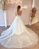 Elegant A Line V Neck Tulle Wedding Dresses with Appliques sold by KissProm