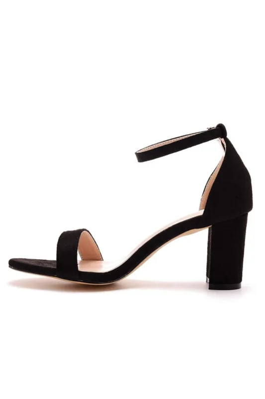 Brief Open Toe ONE-STRAP Buckle Chunky Heel Sandals sold by KissProm