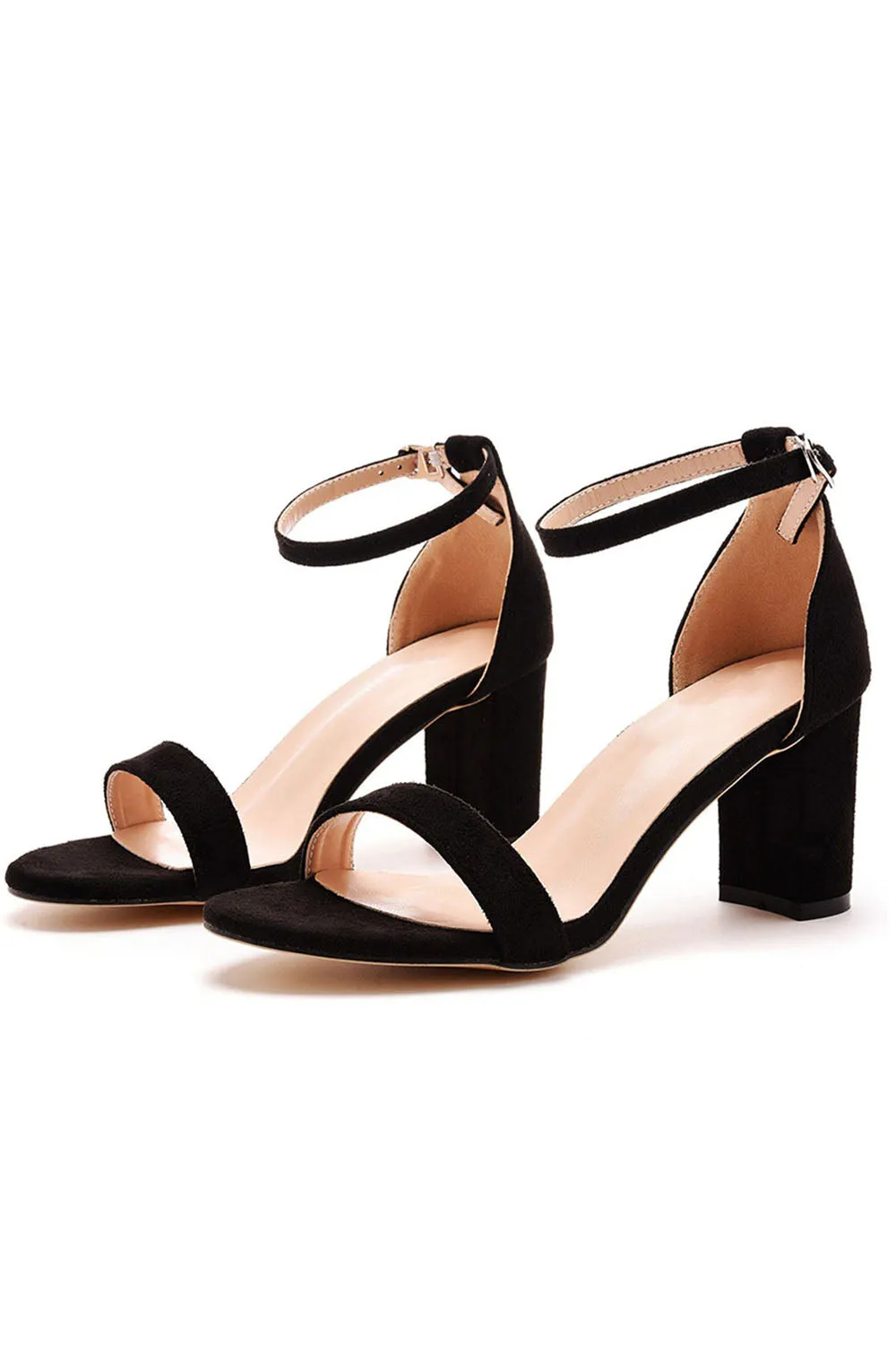 Brief Open Toe ONE-STRAP Buckle Chunky Heel Sandals sold by KissProm product image thumbnail 2