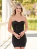Euline | Sheath Sweetheart Black Tight Beaded Homecoming Dresses sold by KissProm