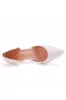 Simple Elegant Mid Cutout Two-Piece Slip on Pointed Toe Kitten Heels sold by KissProm