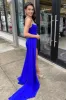 Red Beaded Queen Anne Neck Straps Long Formal Gown with Attached Train sold by KissProm
