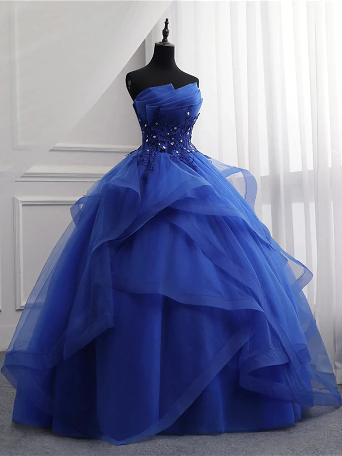Royal Blue Lace Prom Dresses Royal Blue Lace Formal Graduation Dresses sold by KissProm