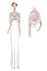 Sweetheart A-line Chiffon Dress With Half-sleeved Illusion Bodice sold by KissProm