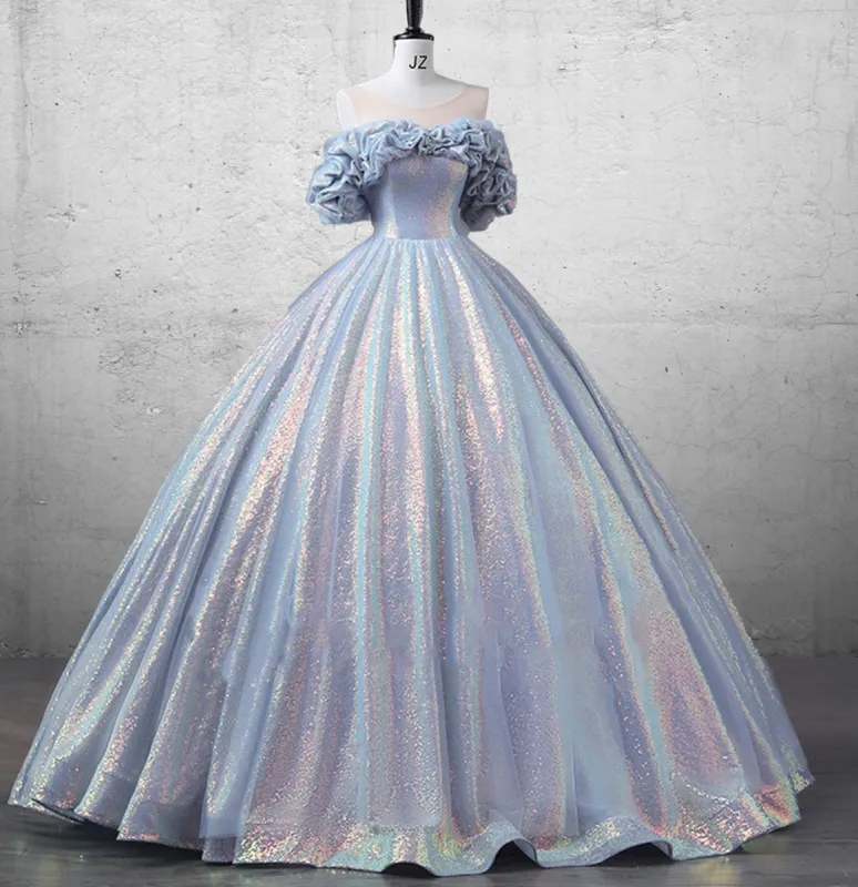 Glitz Mermaid  Blue Bridal Gown Fairy Prom Dress Dress sold by KissProm