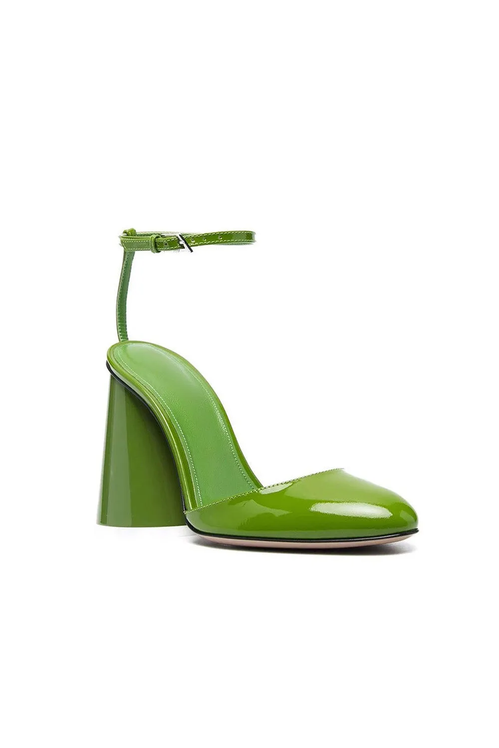 Green Ankle Strap Block Heel Sandals sold by KissProm product image thumbnail 2