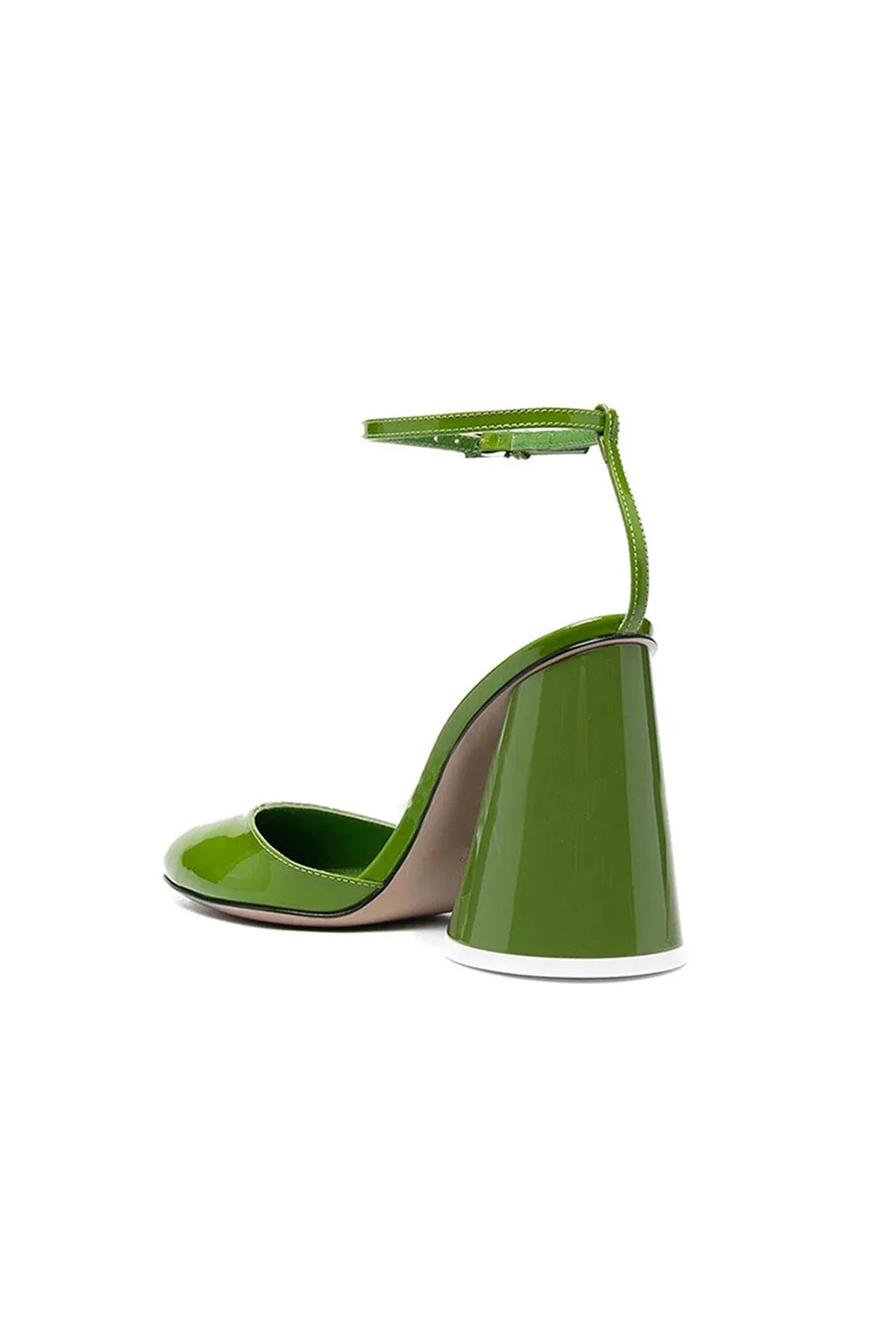 Green Ankle Strap Block Heel Sandals sold by KissProm product image thumbnail 4