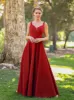 Deep V-neck A-line Floor Length Dress sold by KissProm