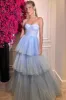 Kaylee |A-line Tiered Ruffled Long Tulle Prom Dress sold by KissProm