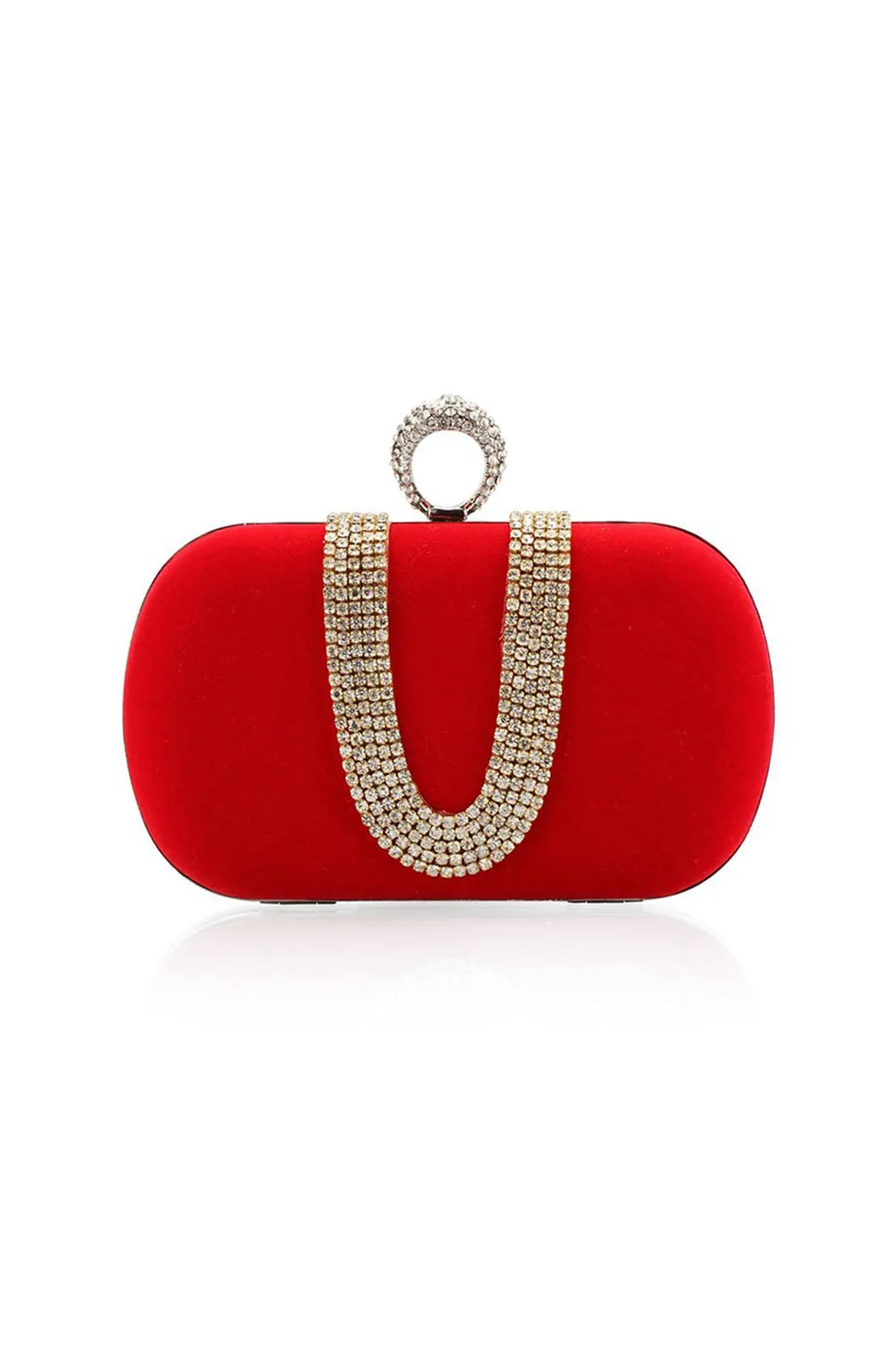 Luxury Red Handbag with Rhinestones sold by KissProm